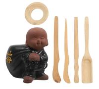 Operitacx Little Monk Purple Pottery Style with Tea Set Chinese Kung Fu