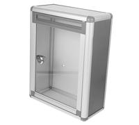 Operitacx Lockable Aluminum Suggestion Box Wall Mount with Slot for Letters Ballots Donations, Suitable for Office Hotel Charity Collection Random Style