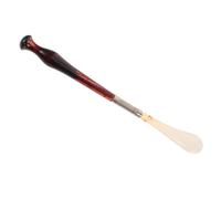 Operitacx Long Wooden Shoe Horn Ergonomic Grip Wide Mouth 39cm Extra Long Handle Shoe Helper Mobility Aid Elderly Women at Home