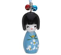 Operitacx Lovely Japanese Puppet Pendant Keyring for Bag and Phone, Lightweight Wooden Kimono Doll Charm, Portable Backpack Pendant for On-the-go Use Random Color