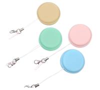 Operitacx Macaron Phone Screen Cleaner 4pcs Microfiber Wipes with Keychain Lanyard for Cellphones and Eyeglasses, Portable Lens Cleaning Pads Suitable for Travel and Daily Use, Random Colors