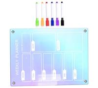 Operitacx Magnetic Acrylic Dry Erase Board with Transparent Reusable Desktop Memo Planner for Wall and Fridge Smooth Writable Surface for Weekly and Family Reminders Large Kit