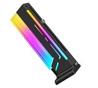 Operitacx Magnetic GPU Support Bracket with Rgb Lighting Durable Graphics Card Holder for Computer Cases Simple Design for Strong Support Protection Chipped Light Guide Technology