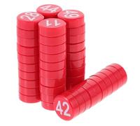 Operitacx Magnetic Numbers 1-50 Colorful Round Fridge Magnet Stickers for Math Learning and Classroom Education 50 Pieces