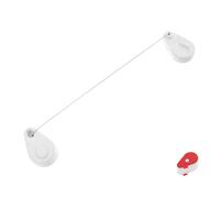 Operitacx Magnetic Retractable Steel Wire Phone and Remote Control Tether Holder Theft Security Cover with Built in Magnetic Box Easy to Use and Install White Waterdrop Design
