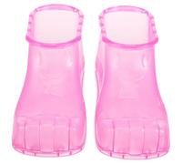 Operitacx Magnetic Small Size Foot Bath Shoes 12.5cm Red High Tube Foot Soaking Boots for Home Use with Massage Effect and Pedicure