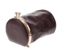 Operitacx Makeup Bag Cash and Coin Purse 2.56x2.17x3.94 Inch Retro Lovely Leather with Mirror Safe Buckle Design Daily Use Sundries Storage Bag