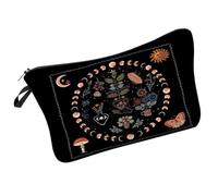 Operitacx Makeup Pouch Makeup Organizer Bag 8.65x5.31x1.97in Practical Safe Polyester Sponge Portable Cosmetic Bag for Women Fashionable Pattern Design Daily Use Travel