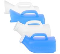 Operitacx Male and Female Urinal Set with Lid, 1200ml Male and 1000ml Female Plastic Urine Containers, Household and Travel Adult Portable Urinals for Elderly and Outdoor Use