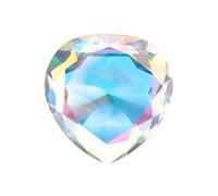 Operitacx Manicure Photo Prop Heart-Shaped Simulation Crystal Diamond Hand Model, Female Nail Art Display Decor with Artificial Rhinestone for Nail Accessories and Decoration