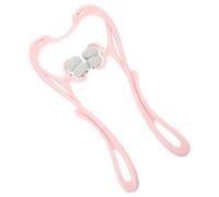Operitacx Manual Neck Massage Roller with Four Balls, Handheld Shoulder Relaxation Tool Made of Sturdy Pp and TPR, for Relieving and Promoting Recovery from Sprains, for Home Or Office Use
