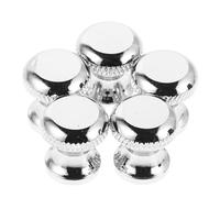 Operitacx Manual Pepper Knob Replacement Parts Kitchen Spice for Effortless Installation and 5pcs 15mm Copper Nut with Silver Finish, Sturdy Construction