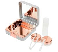 Operitacx Marble Pattern for and Case with Mirror and Tools, Portable Abs and Glass Holder for Safe Storage and Easy to Open, for Outdoors and Home Use Outdoors Home Use