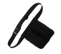 Operitacx Massage Oil Waist Holder Bag with Adjustable Belt, Double Pocket Essential Oils Bottle Organizer for Therapists and Travel Use