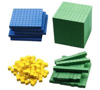 Operitacx Math Manipulatives Eva Foam Place Value Blocks Set Units Hundreds Thousands Counting Cubes for Math Learning Mixed Colors for Primary School Random Color