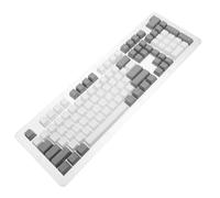 Operitacx Mechanical Keyboard Keycaps Pbt Material White Color Easy to Remove and Wear Resistant Stylish Decorative Replacement Key Caps for Boys and Men