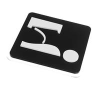 Operitacx Men Toilet Sign Rectangular Black Wall Art Acrylic for Urinal and Bathroom with Scratch Resistant and Easy Installation Suitable for Private Homes and Commercial Spaces