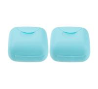 Operitacx Menstrual Cups Storage Box 2Pcs, Lightweight Portable Outdoor Container for Feminine Hygiene and Sanitary Pads, Blue Carrying Case for Women on The Go