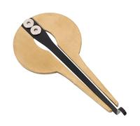 Operitacx Metal Jaw Harp Ethnic Instrument Circular Golden Mouth Harp with Mongolian Throat Singing Tone Portable and Random Color Suitable for Teaching
