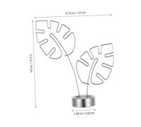 Operitacx Metal Monstera Leaf Memo Clip Holder Versatile Business Card and Photo Display Stand Compact Desk Note Organizer with Elegant Minimalist Design Silver Finish