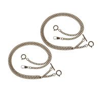 Operitacx Metal Pocket Watch Chains Vintage and Timeless Design with Secure O Link 2pcs with Secure Hold Versatile Use for Gentleman's Weddings and Daily Wear