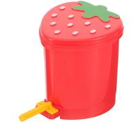 Operitacx Mini Desktop Trash Bin with Lid Plastic Small Rubbish Bin for Office Desk Use, Smooth Surface and No Garbage Exposed, for Desktop Decoration and Storage Random Color