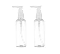 Operitacx Mini Refillable Pump Bottles 4 Pack 3.94Oz Portable Lotion and Shampoo Dispensers for Travel Camping and Bathroom Use Random Color