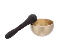 Operitacx Mini Tool Tibetan Meditation 4cm Bowl Singing Brass Sound Bowl with Wooden Mallet for Mindfulness and Stress Relief Relaxing Desktop