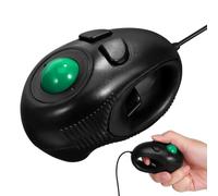 Operitacx Mini Trackball Mouse 4D Usb Powered Finger Handheld Mouse with 3-Button Design Thumb-Controlled Page Scrolling off-Table Operation for Laptop and Desktop Portable for Travel