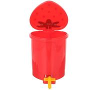 Operitacx Mini Trash Can Desktop Storage Container with Lid No Peculiar Smell Cute Strawberry Shape Plastic Fresh and Natural Style Convenient Desktop Trash Bin for Anywhere in The House