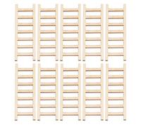 Operitacx Mini Wooden Ladder 2.36 Inch Dollhouse Accessory for Diy Crafts Micro Landscape Model Photography Prop Set of 10 Small Step Ladders