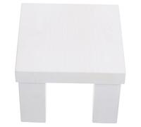 Operitacx Mini Wooden Stool Photography Prop, Portable Small Wooden Jewelry Display Stand with Unique Design and White Finish, for Decoration and Creating a Warm Atmosphere