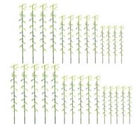 Operitacx Miniature Artificial Bamboo Decor Realistic Green Plastic and Iron Wire 60 Pcs Bamboo Plant for Small Gardens and Micro-landscape Layouts for Creative Micro Landscaping