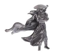 Operitacx Miniature Copper Figurine of Ancient Chinese Warrior with Sturdy Design and Symbol of Courage, Living Room Or Landscaping Ornament for Collectors