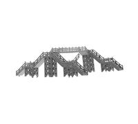 Operitacx Miniature Footbridge Model DIY Kit for Train Accessories and Architecture Construction Compact Grey Sand Table Ornament for Home Decor and Railway Layout Simulation