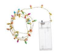Operitacx Miniature Led Christmas String Lights Globe Bulbs for Dollhouse Decoration Battery Operated Fairy Lights for Festive Holiday Decor 10-piece Set