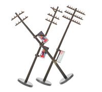 Operitacx Miniature Telegraph Poles Model Scale Plastic Micro Landscape Accessories for DIY Scene Layout and Model Railway Train Enthusiasts