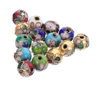 Operitacx Mixed Alloy Enamel Beads for Jewelry Making, Versatile Creativity with Handcrafted Elegance, Easy to Use Beads for DIY Bracelets and Necklace Designs, Colourful Random Color