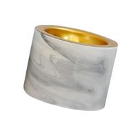 Operitacx Modern Aromatherapy Censer Ceramic Incense Holder with Marble Patterns and Iron Base, Lightweight and Convenient to Display and Store, for Study Room Or Sauna Room