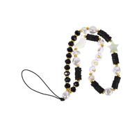 Operitacx Moon Star Clay Beads Mobile Phone Lanyard Wrist Strap for Easy Attachment Cute Phone Charm Loop for Women Versatile Accessory for Keys Id Cards and More