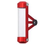 Operitacx Motorcycle Secure Tax Disc Holder Tube, Red Acrylic Cylindrical Document Holder with Aluminum Alloy Frame, Easy Installation for Vehicle and Bicycle Use