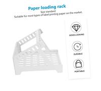 Operitacx Multi Function Thermal Label Holder Box for Rolls Fan Fold Labels External Desktop Stand Compatible with Printers Easy Assembly Capacity for Office and Retail Use