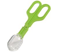 Operitacx Multi-functional Reptile Grabber and Feeding Tool Plastic Scooper Tongs for Cleaning and Feeding Fish and Reptiles in Aquarium and Terrarium Light Green