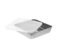 Operitacx Multifunctional Roasting Pan Oven Tray Lid and Rack Stainless Steel Baking Pan for Bbq and Cooking