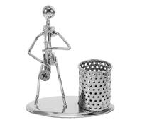 Operitacx Music Man Pen Holder Saxophone Shaped Iron Art Pencil Cup Desk Organizer for Home Office Student Use Music Saxophone Pen Pot