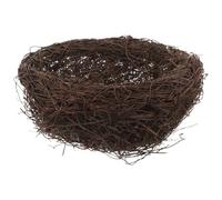 Operitacx Natural Rattan Birds Nest Multipurpose Design for Small Birds with Realistic Look to Encourage Foot and Beak Exercise in Coffee Colour as Easter Supplies or Party Favors