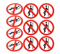 Operitacx No Leaning Warning Sign Stickers with Eye-catching Graphics Self-adhesive 10pcs Pvc Decals to Promote Safety Awareness for Factories and Places with Dangerous Equipment
