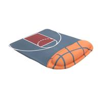 Operitacx Non-Slip Small Mouse Pad with 3D Gel Wrist Rest Basketball Pattern Silicone Mousepad for Office Desk Use and Laptop Computer Wrist Support