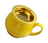 Operitacx Nordic Style Ceramic Incense Holder Burner in Yellow for Home and Office, Creative Design Censer to Create A Comfortable Atmosphere and Purify The Air, Decorative Aroma Accessory