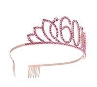 Operitacx Number Crown Hair Accessories 4.8x5.31x1.89 Inch Creative Elegant Headwear Birthday Decoration for Women Alloy